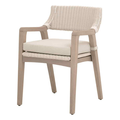 Chaise avec accoudoirs d'extérieur en oléfine Lucia