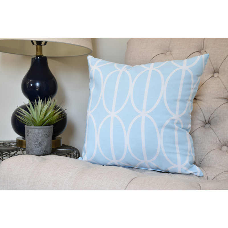 Palm Beach Square Pillow Cover & Insert, Pale Blue, 20" x 20"