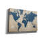 «Burlap World Map I Navy» par Sue Schlabach, estampe numérique sur toile-131806032