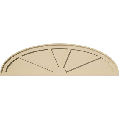 Elliptical Signature Urethane Pediment, Primed Tan