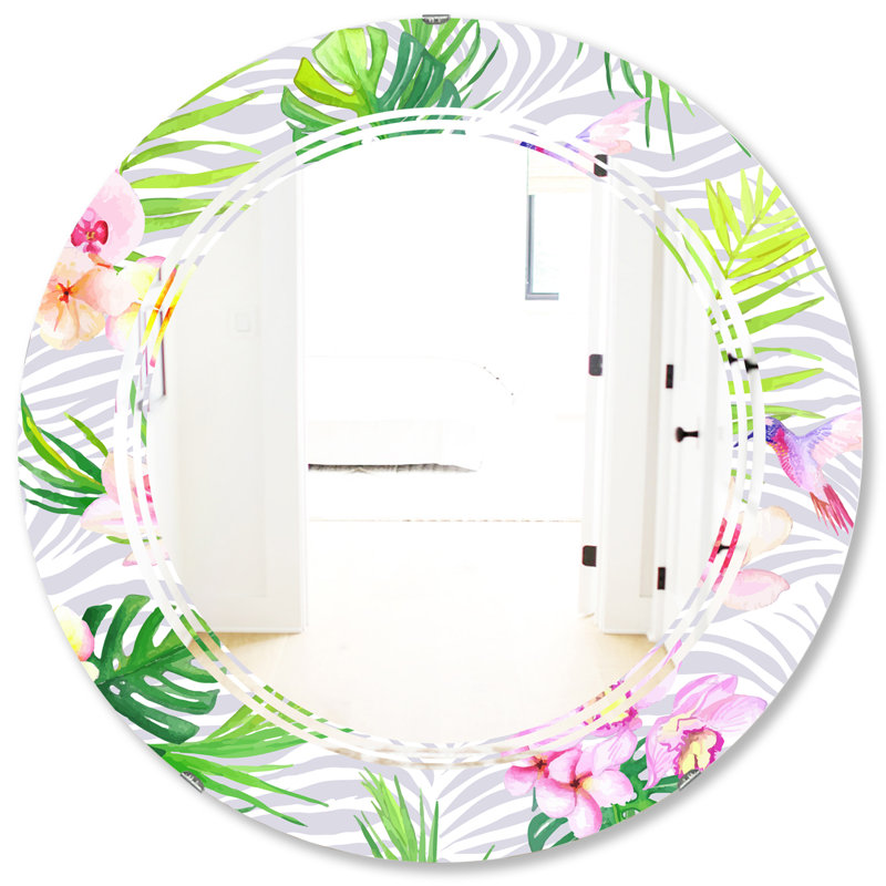Miroir mural Botanicals and Flowers VI, H 31,5 po x l po