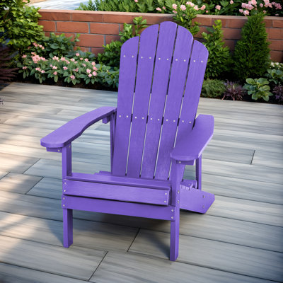 Venedy Plastic Adirondack Chair Weather Resistant Chair for Backyard Deck