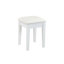 Coiffeuse compacte avec miroir réversible, coiffeuse avec tabouret, coiffeuse compacte pour petits espaces, blanc
