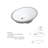 Topcraft White Ceramic Oval Undermount Bathroom Sink