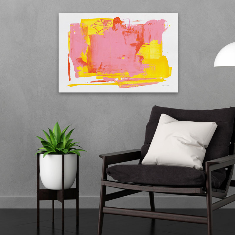 Abstrait lumineux - éclat de limonade, H 16 po x l 24 po