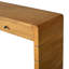 Console incurvée avec rangement TREXM, table d'entrée en bois à 2 tiroirs, console rustique de style campagnard pour entrée, couloir, salon, naturel-1545960122