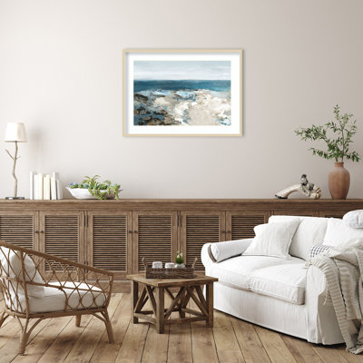 «The Shore I» par Luna Mavis, impression sur bois encadrée