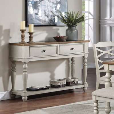 Cambra 52" Wide 2 Drawer Solid Wood Buffet Table