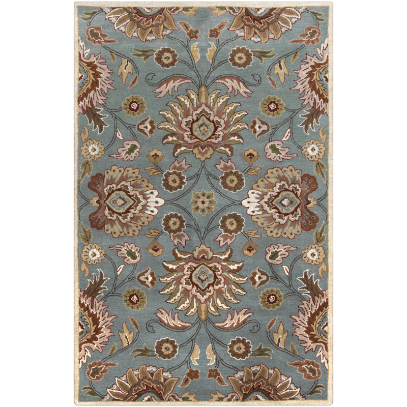 Tapis gris moyen en laine Arden, Rectangle 2 pi x 3 pi