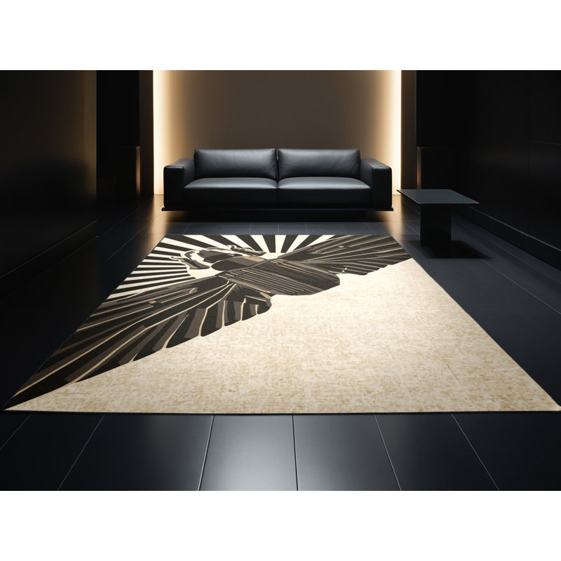 Tapis art déco lavable à la machine Ulster Khepri, 5 x 7