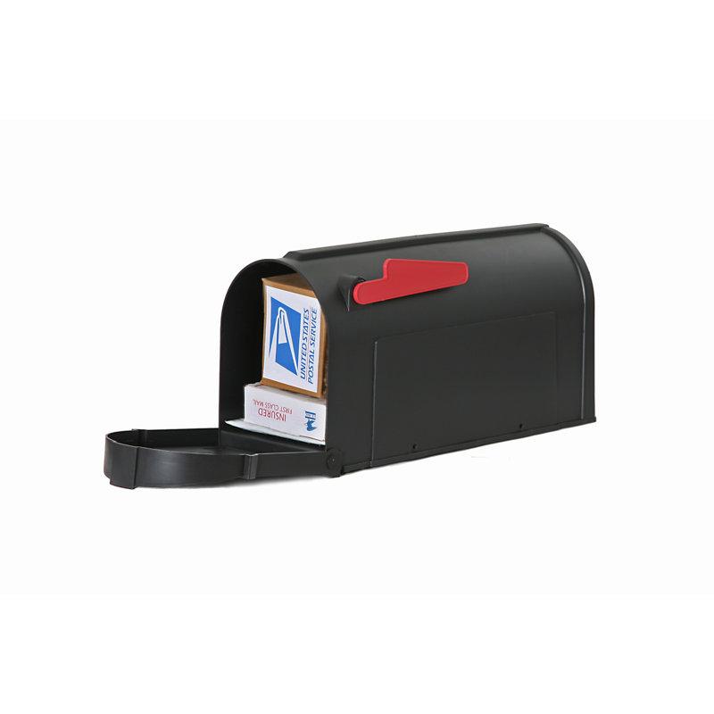 Hampton Plastic / Acrylic Post Mounted Mailbox, Black
