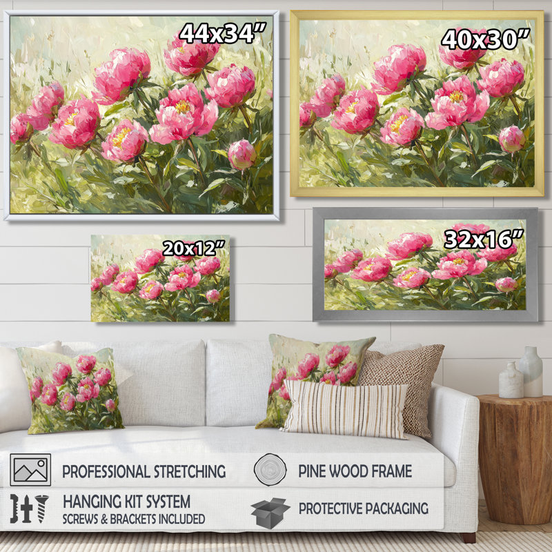 Imrie - Floral Oversized Canvas Prints, Single Picture Framed Print, 30" H x 40" W, Black