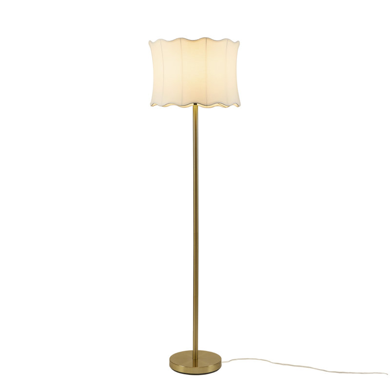 Lampe de table 1 pièce en céramique texturée avec abat-jour cannelé