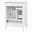 Meuble-lavabo moderne 24 po avec lavabo en céramique, pieds en bois massif, porte et tiroir à fermeture en douceur, support de rangement, finition de surface peinte