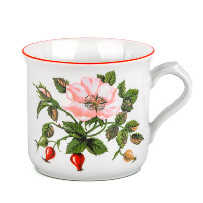 Tasse bohémienne en porcelaine fleurs sauvages