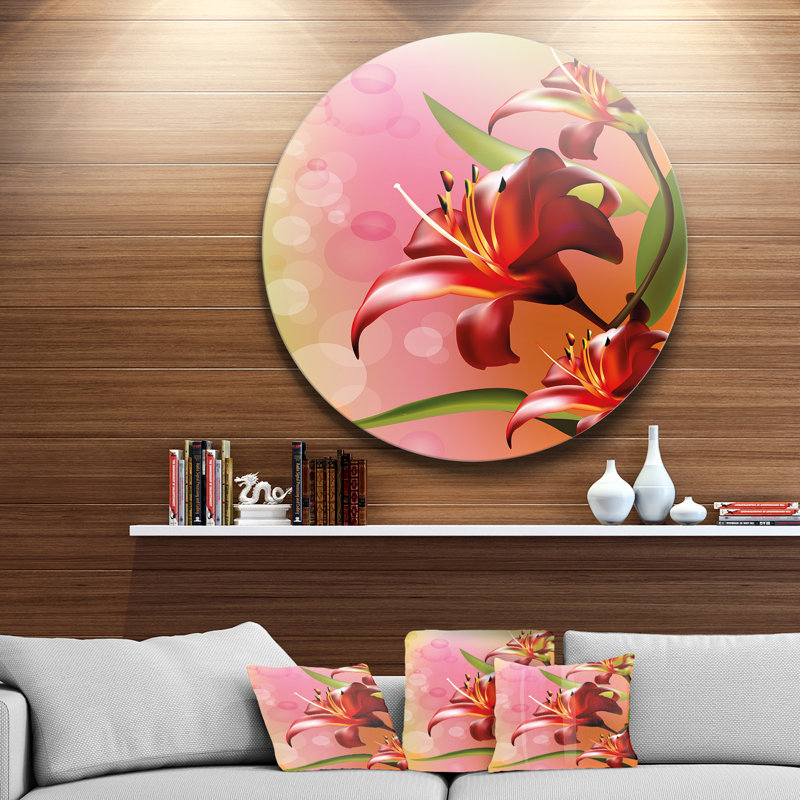 " Beautiful Vector Flower ", 23" H x 23" W x 1" D, Metal