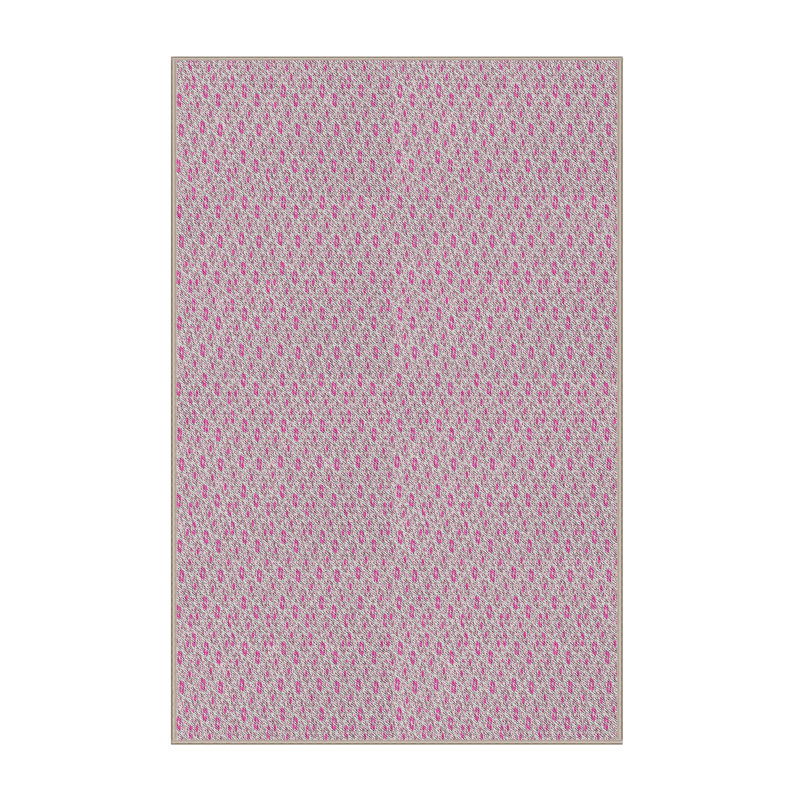 Tapis rose tissé à la machine, Rectangle 2 pi x 4 pi