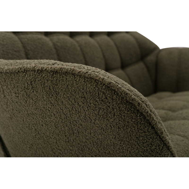 Canapé à accoudoirs carrés 48,75 po Lisander, 100 % polyester vert