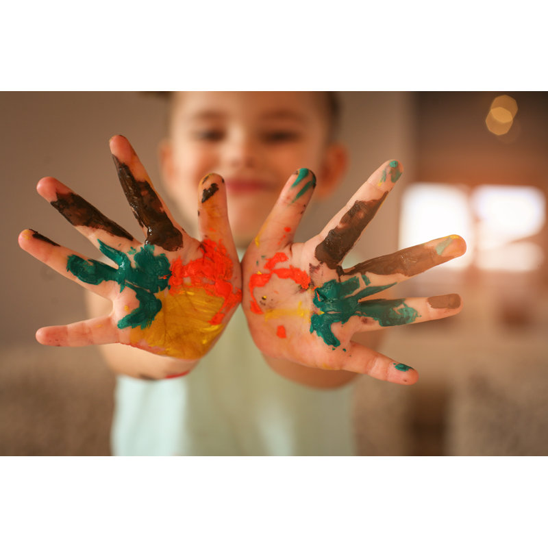 Paint Hands by Liderina - Wrapped Canvas Print, 30cm H x 46cm W x 3.8cm D