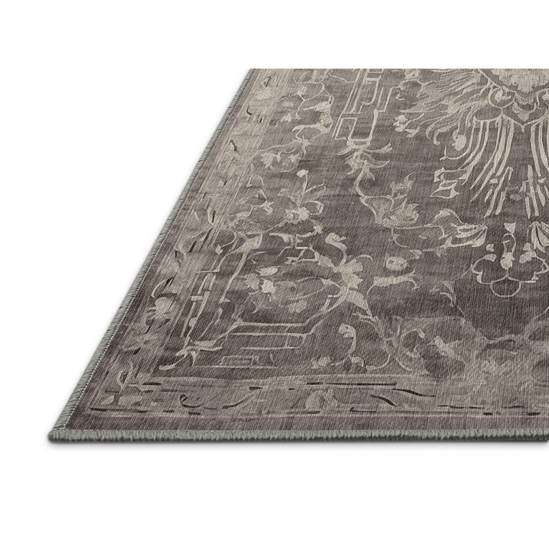 Tapis gris lavable à la machine