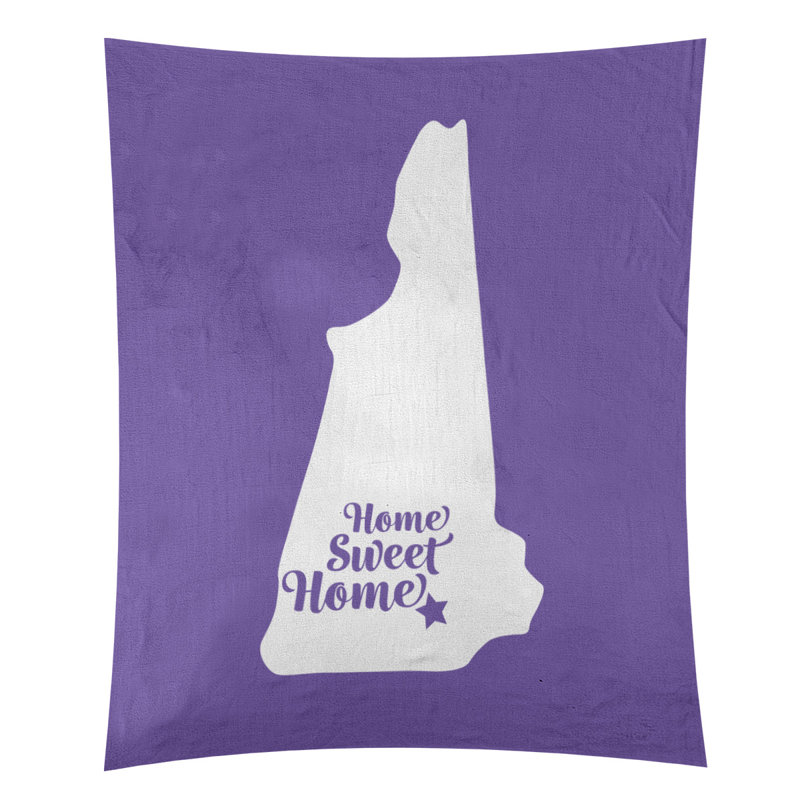 Tapisserie murale Home Sweet Manchester, H 80 po x l 68 po, Mauve