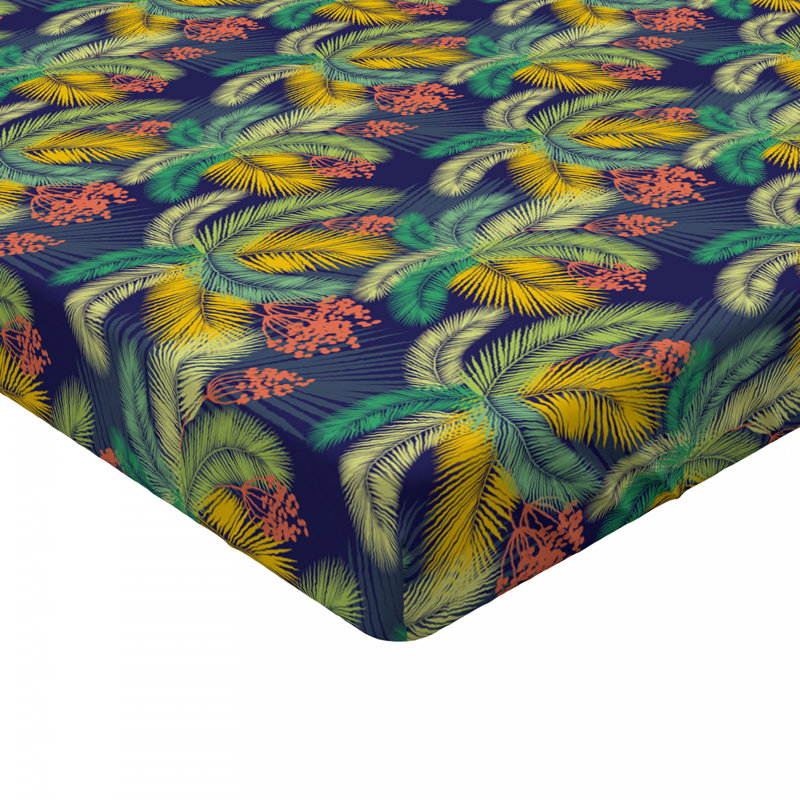Microfiber Floral Fitted Sheet, Twin Fitted Sheet