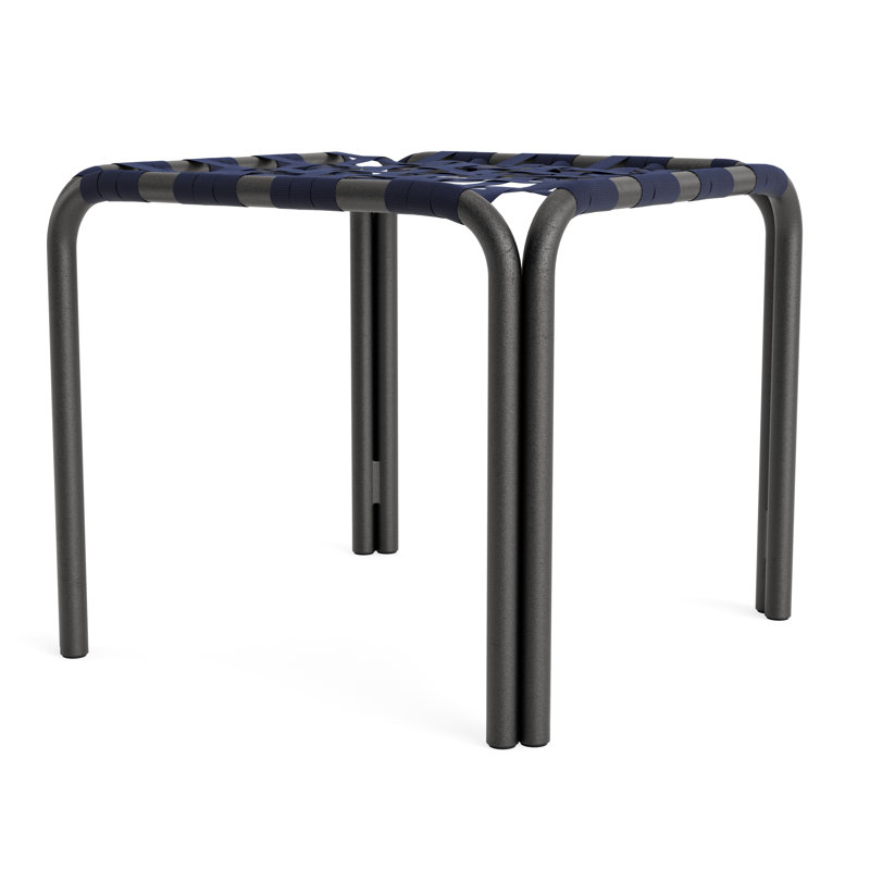 Kantan Outdoor Square Side Table, Textured Pewter, Marine