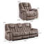 Ensemble de salon inclinable en microsuède 2 pièces avec porte-gobelets-1375093048