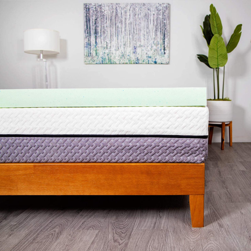 Foldable Memory Foam Mattress with Washable Cover for Camping, Single Twin, 4"