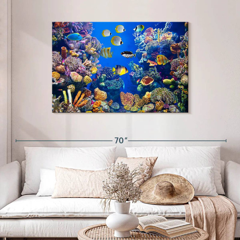 Teeming Underwater Life, 30" H x 45" W