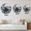 Art liquide noir et blanc - horloge murale moderne-435722392