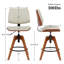 Tabouret de bar pivotant à hauteur réglable avec dossier, tabouret de comptoir moderne en similicuir pour îlot de cuisine (ensemble de 4)-1632543309-1632543307