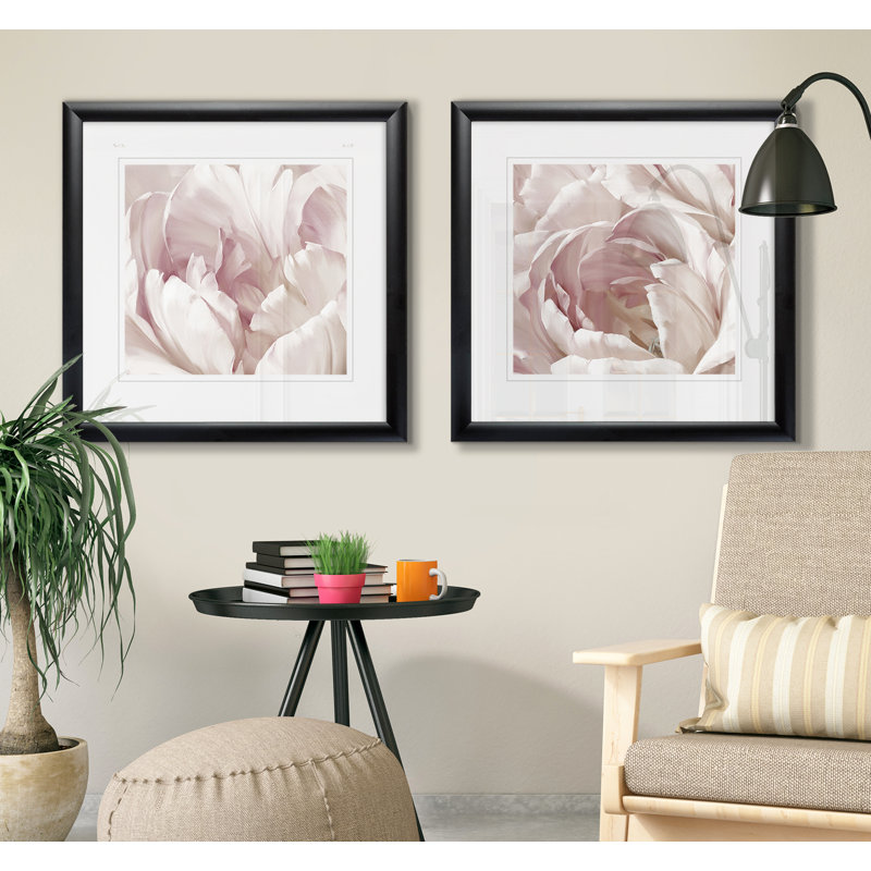 « intime rosé i », ensemble de 2 reproductions de peintures encadrées
