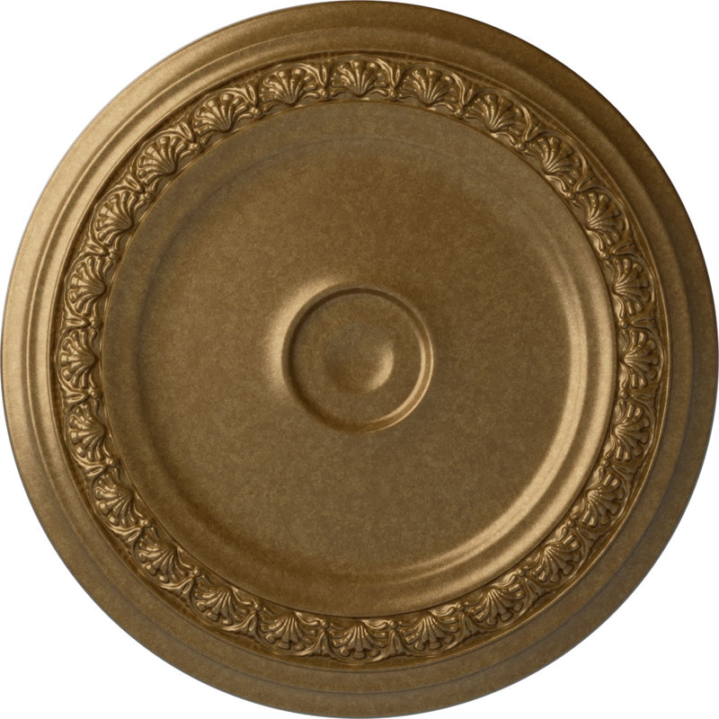 Médaillon de plafond Endurathane Carlsbad, DE 31 1/8 po x P 1 1/2 po (pour auvents jusqu'à 5 1/2 po), finition or pâle peinte à la main