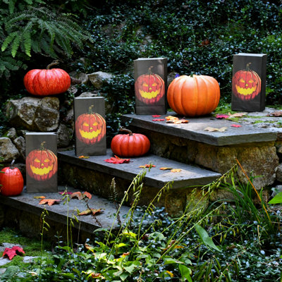 Sacs en papier Jack O 'Lantern Luminaria - 24 unités