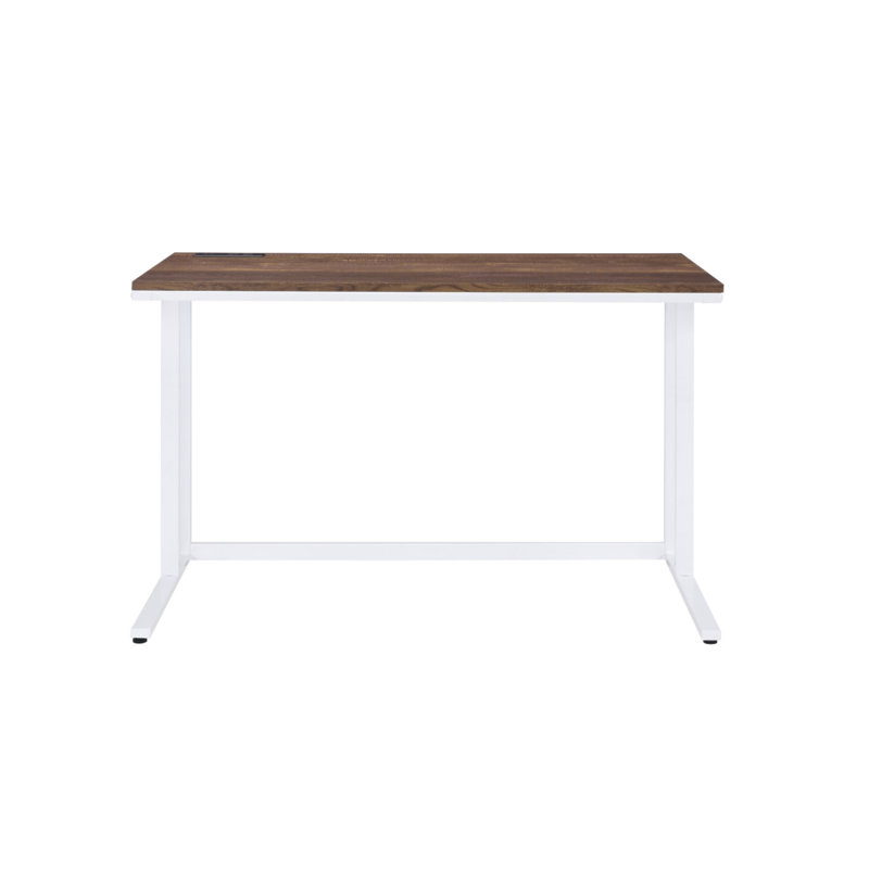 Bureau d'écriture Tyrese, Noyer/blanc