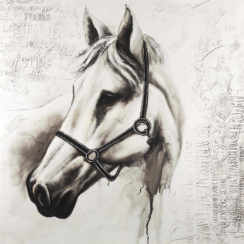 «Flicka le cheval blanc», H 24 po x l 24 po