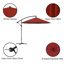 Parasol extérieur en porte-à-faux décalé 10 pi avec base remplissable 220 lb pour manivelle pour terrasse, cour ou bord de piscine par Pure Garden (rouge)-1865087091