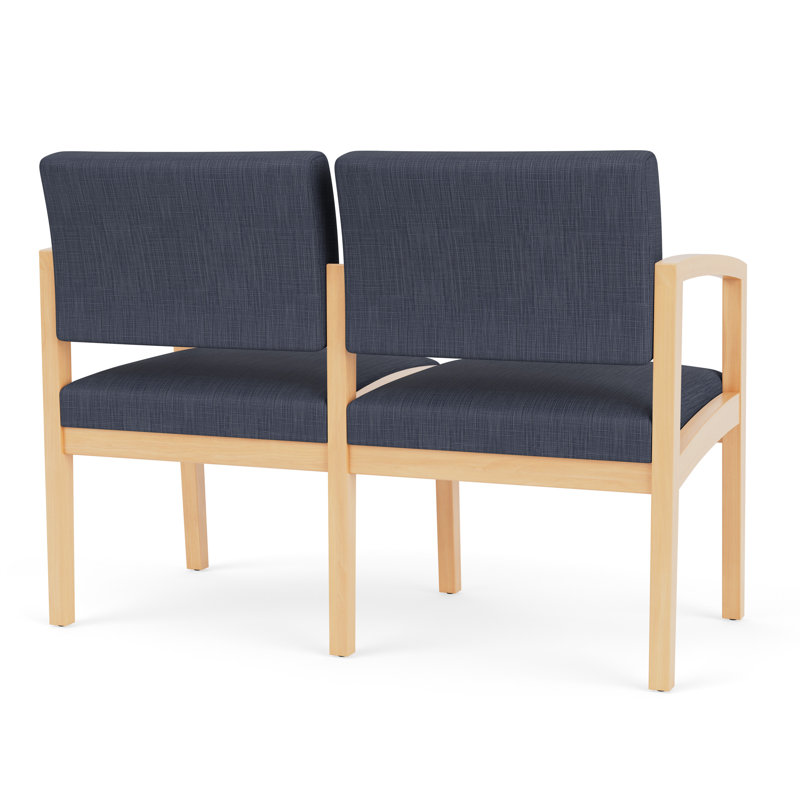 Lenox 2-seater tandem chair, Naturel, Plot Line bleu marine