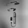 Crozet Pressure Balance Shower System, Dual Round Shower Head and Hand Shower with Slide Bar (Valve Included)