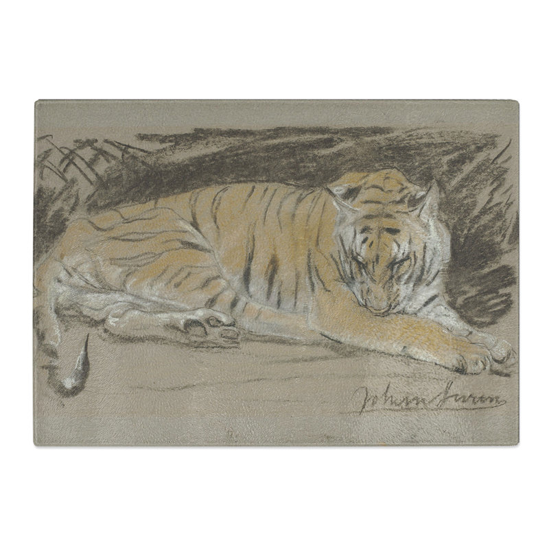 Study of a Tiger Vol.1 by John Macallan Swan Chopping Board, 28.5cm W x 39cm L