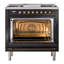 Cuisinière ILVE Nostalgie II Series 36 po à double combustible avec 6 brûleurs scellés, plaque de cuisson (propane liquide, porte vitrée)-98168265-124968143