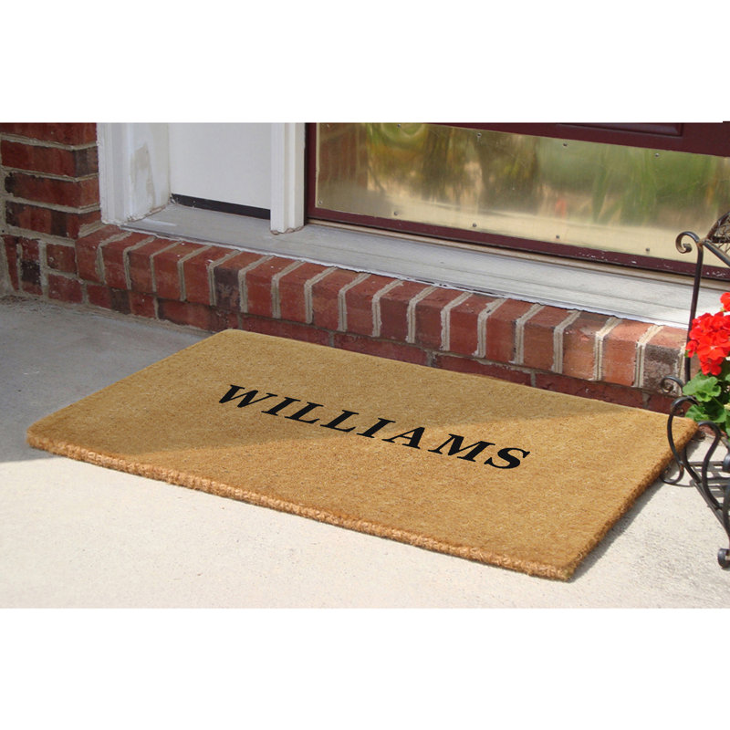 Tapis de porte extérieur personnalisé Goldenray, Rectangle 1 pi 10 po x 3 pi