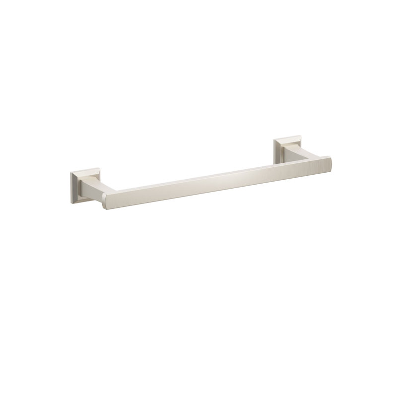 Porte-serviettes évasé transitionnel 9 po Emtek avec rosette carrée chanfreinée, H 1,625 po x L 13,375 po x P 3,125 po