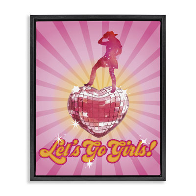 «Let Go Girls Disco», art mural encadré flottant par Susan Arnot