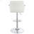 White Adjustable Height Bar Stool And Chrome