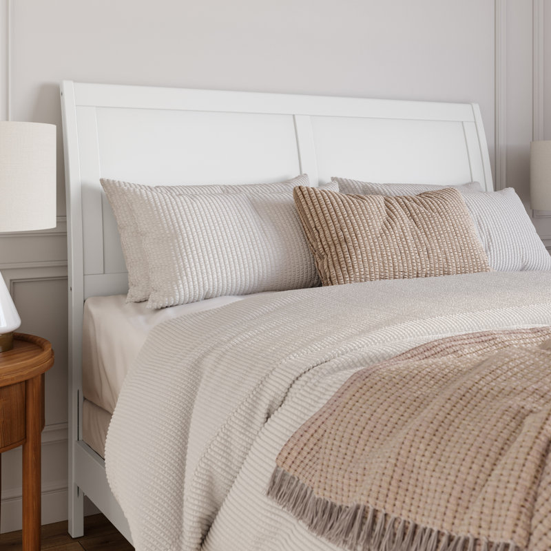 Portland Foundation Bed with Matching Footboard, White, Queen