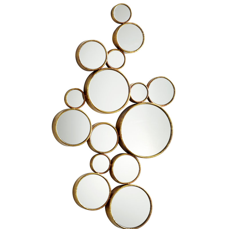 Bubbles Flat Metal Mirror