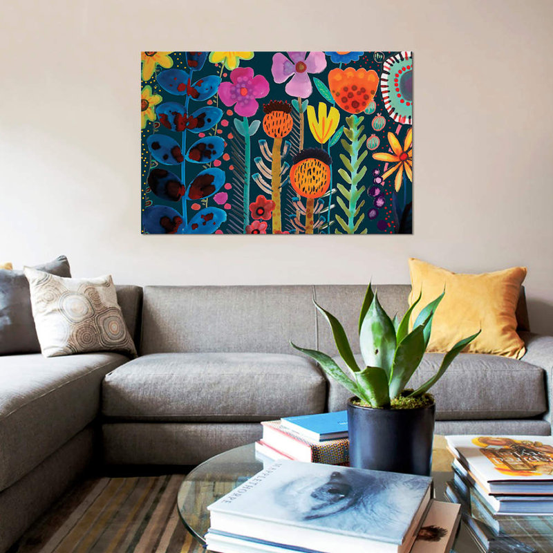 Silk Road by Sylvie Demers - Painting on Canvas, Wrapped Canvas, 20.32 cm H x 30.48 cm W
