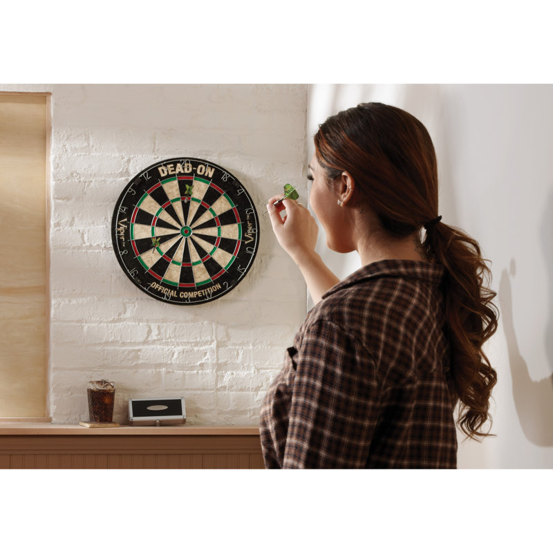 Viper Dead-On Sisal Bristle Steel Tip Dartboard, 17.75 Inch